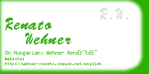 renato wehner business card